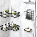 Corner Shower Caddy 4-Pack – Matte Black Rustproof Iron
