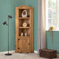 Seconique Corona Corner Display Unit | Distressed Waxed Pine Cabinet