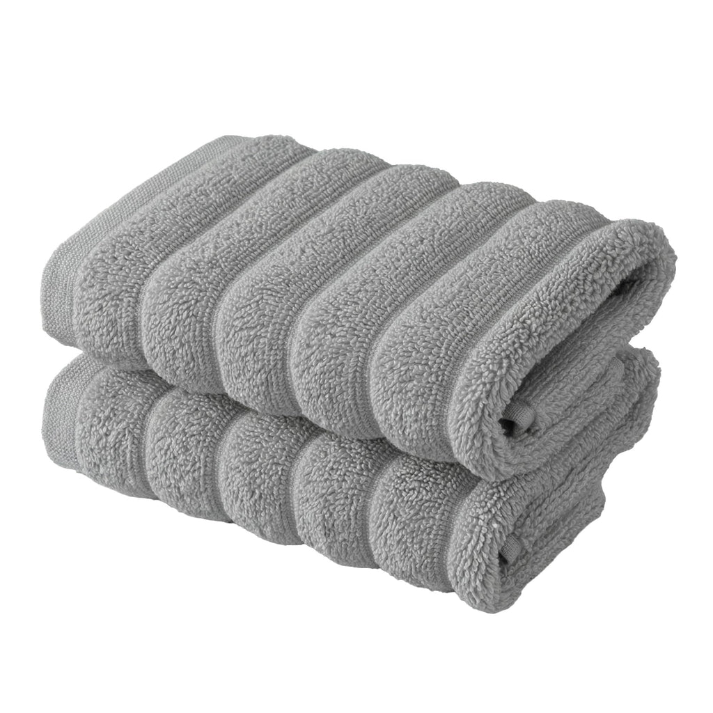 BERIBO Cloud Turkish Towel Set 100% Cotton 620gsm Misty Dove, 2 Face Flannels - image 1