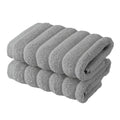 BERIBO Cloud Turkish Towel Set 100% Cotton 620gsm Misty Dove, 2 Face Flannels - image 1