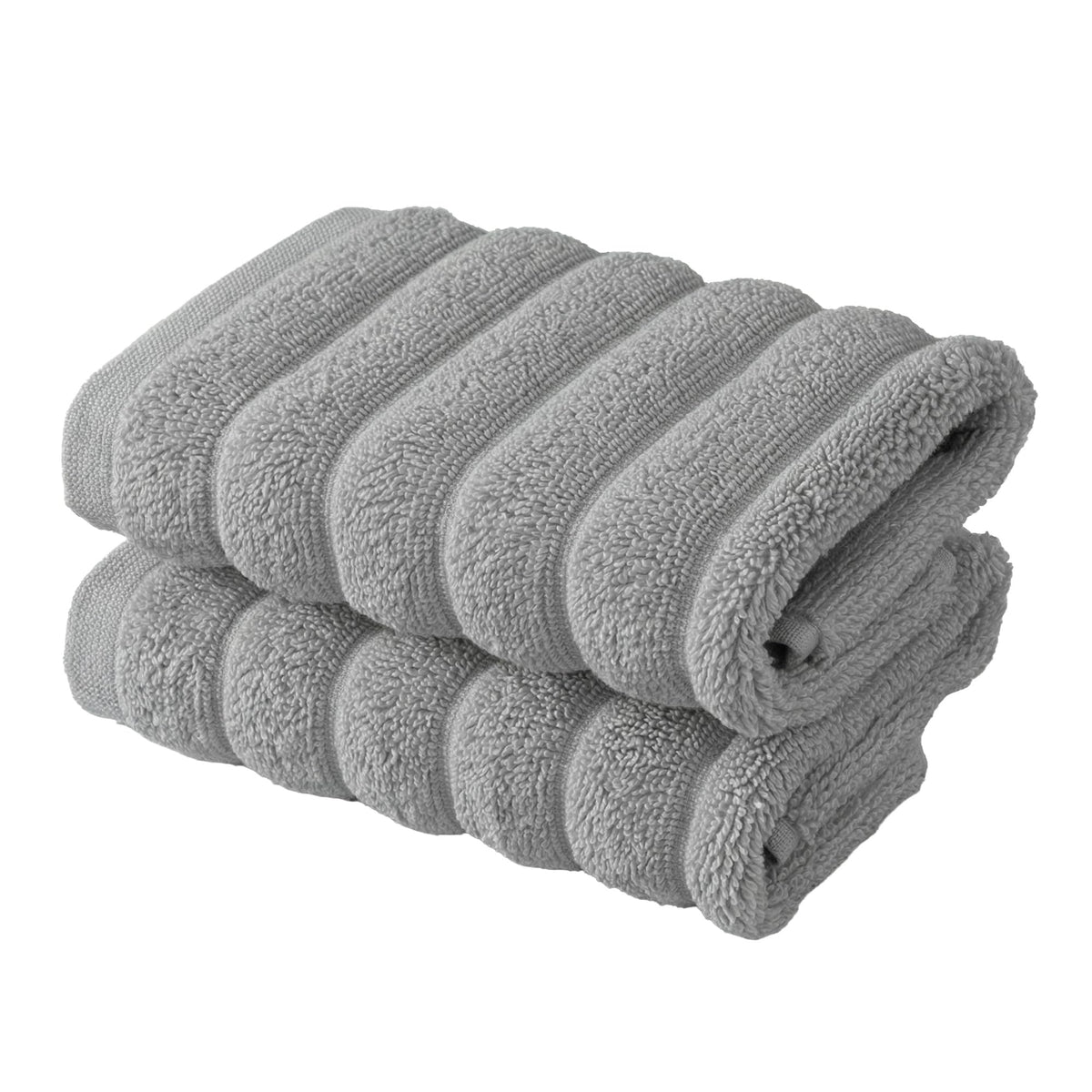 BERIBO Cloud Turkish Towel Set 100% Cotton 620gsm Misty Dove, 2 Face Flannels - image 1