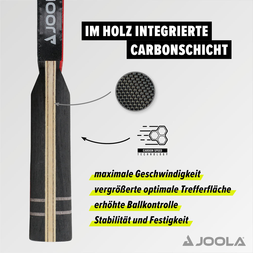 JOOLA Infinity Carbon Table Tennis Bat | ITTF Approved Pro Racket