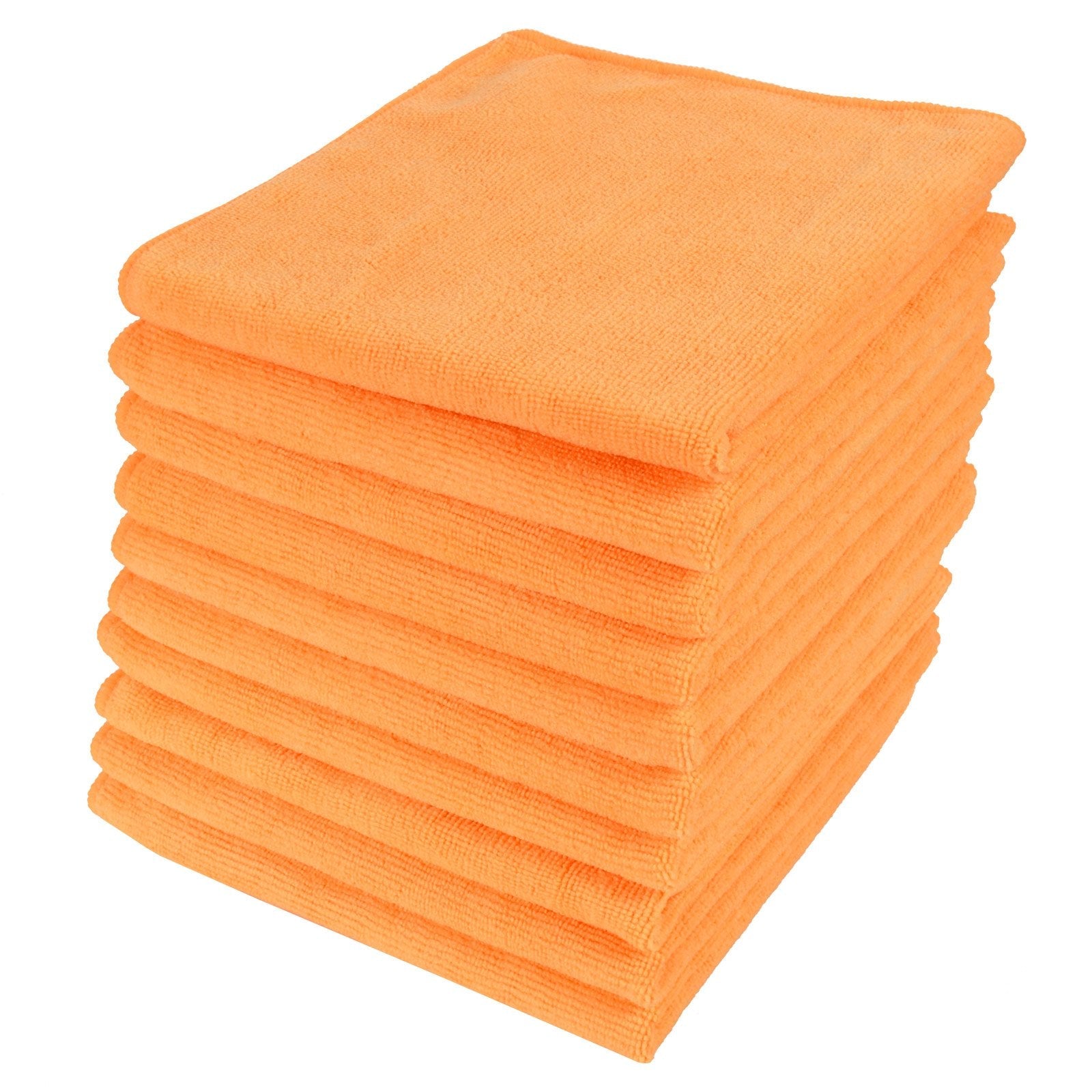 50pk Orange Microfibre Cleaning Cloths | 280gsm Dusters
