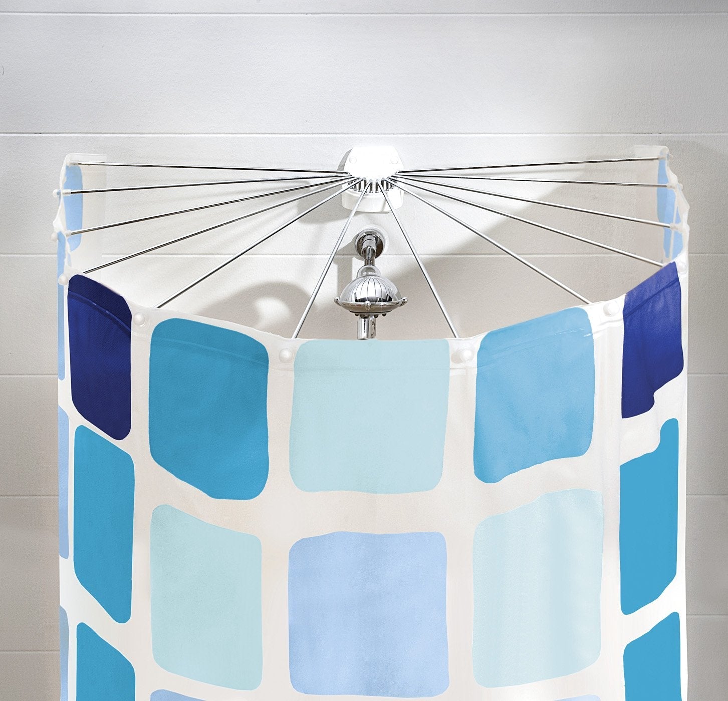 Kleine Wolke Big Spider Shower Curtain Suspension Device, White Metal