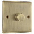 BG Electrical Single Wall Dimmer Switch | Antique Brass Metal – 200W