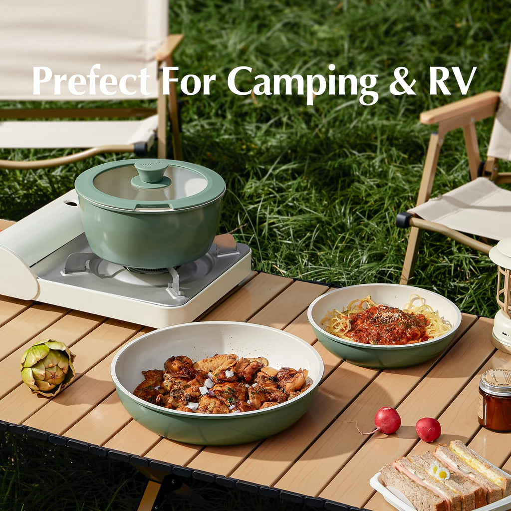 Redchef Ceramic Cookware Set | Nonstick Detachable Handle Pots and Pans