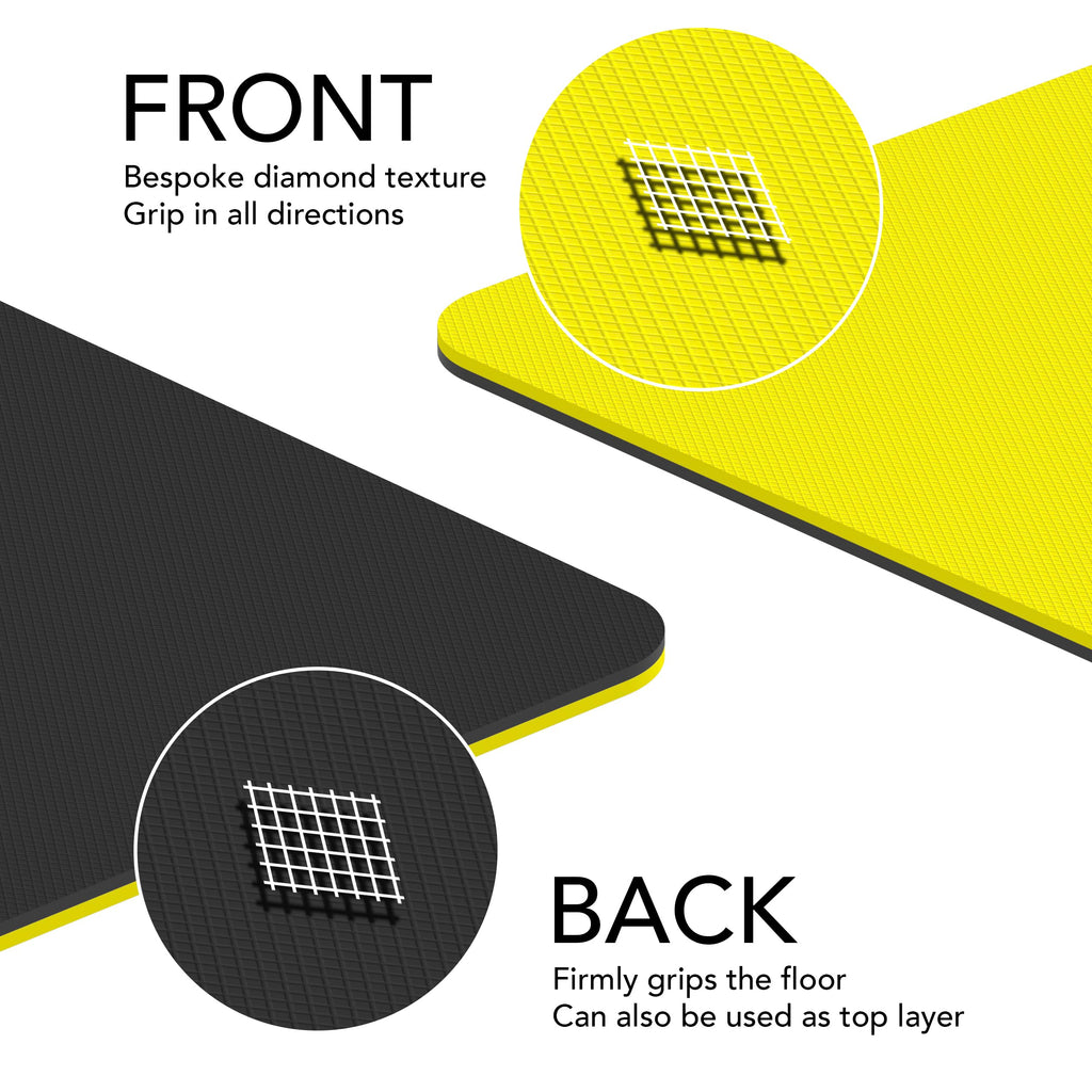 Extra Wide TPE Exercise Mat - 10mm Thick Non-Slip Yoga Mat