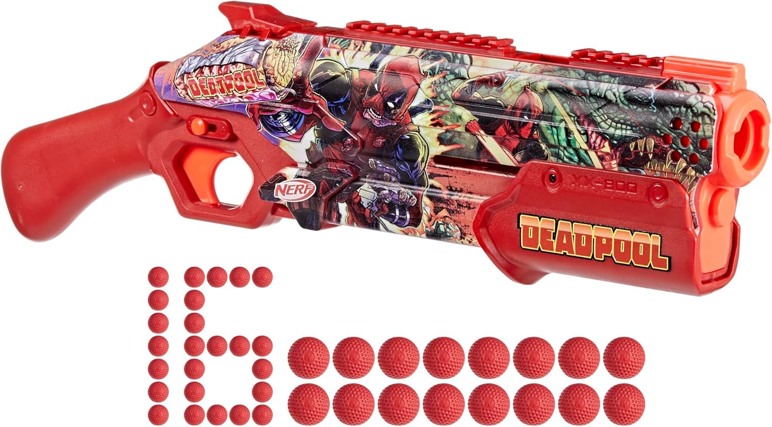 Nerf Rival Marvel Deadpool Blaster – 8-Round Capacity Toy Blaster
