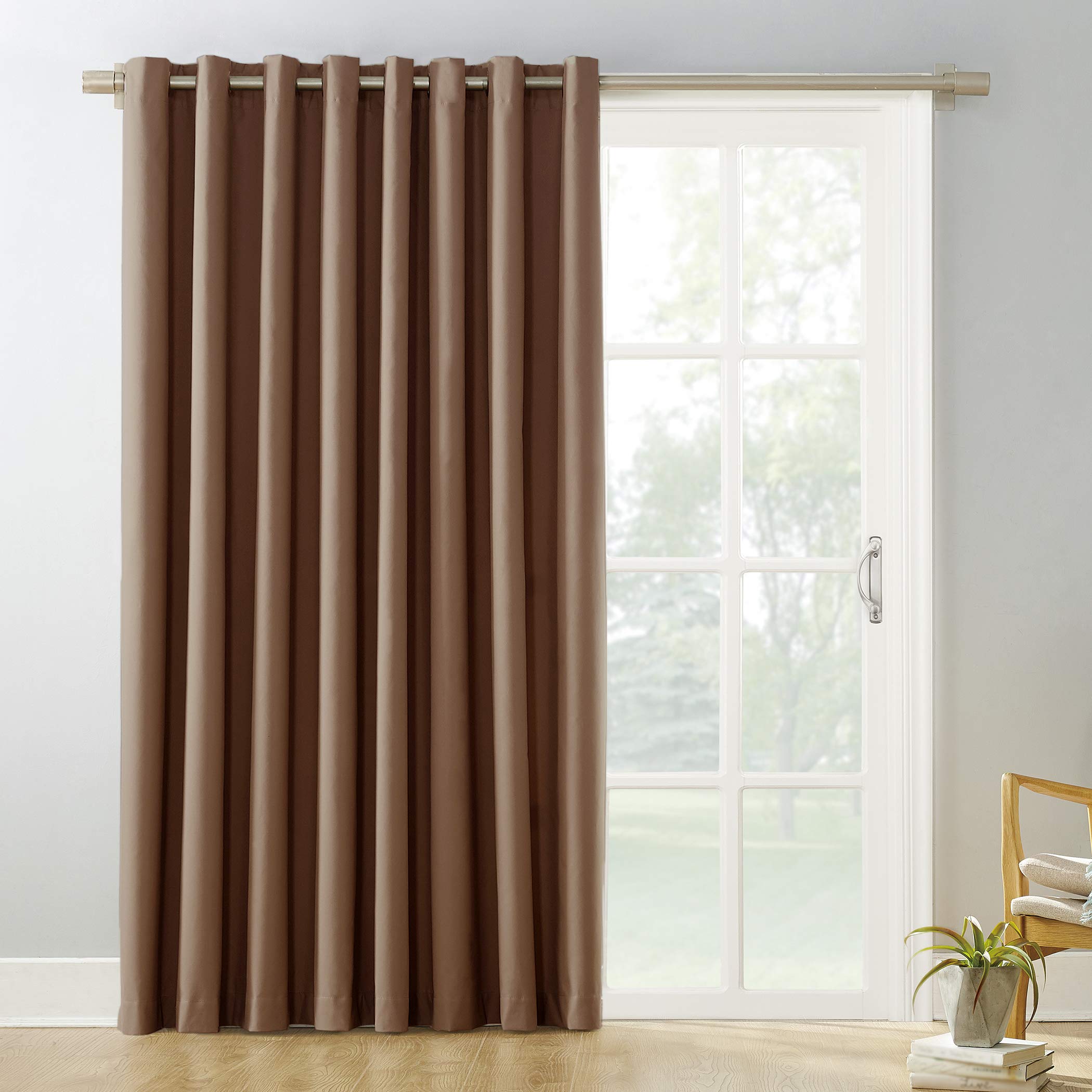 Sun Zero Easton Blackout Patio Door Curtain – Extra Wide Thermal Grommet