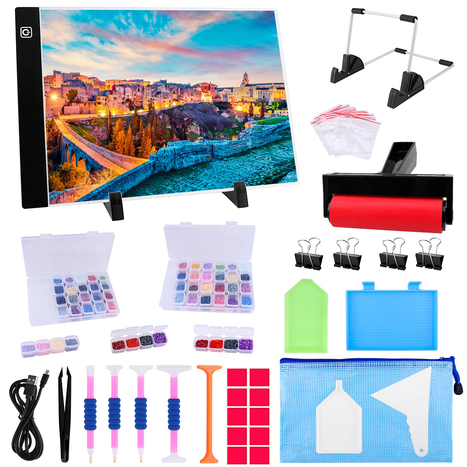 A4 LED Light Pad Kit | Diamond Painting Tracing Board Set