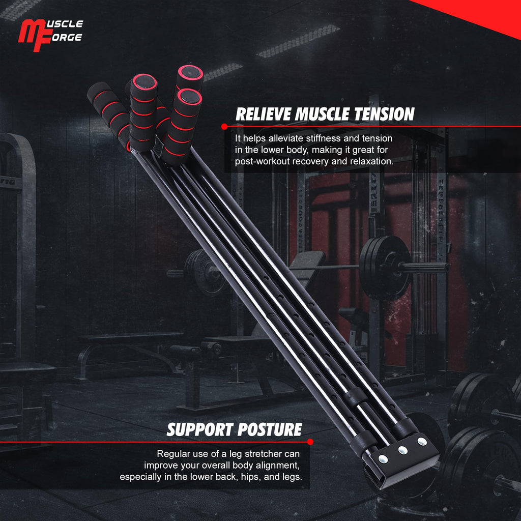 MuscleForge 3 Bar Leg Stretcher | 180 Degree Split Machine Trainer