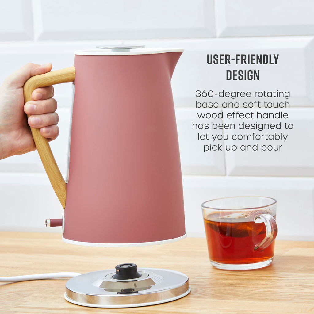 Swan Nordic Cordless Electric Kettle | 1.7L Rapid Boil | Fuchsia Rose