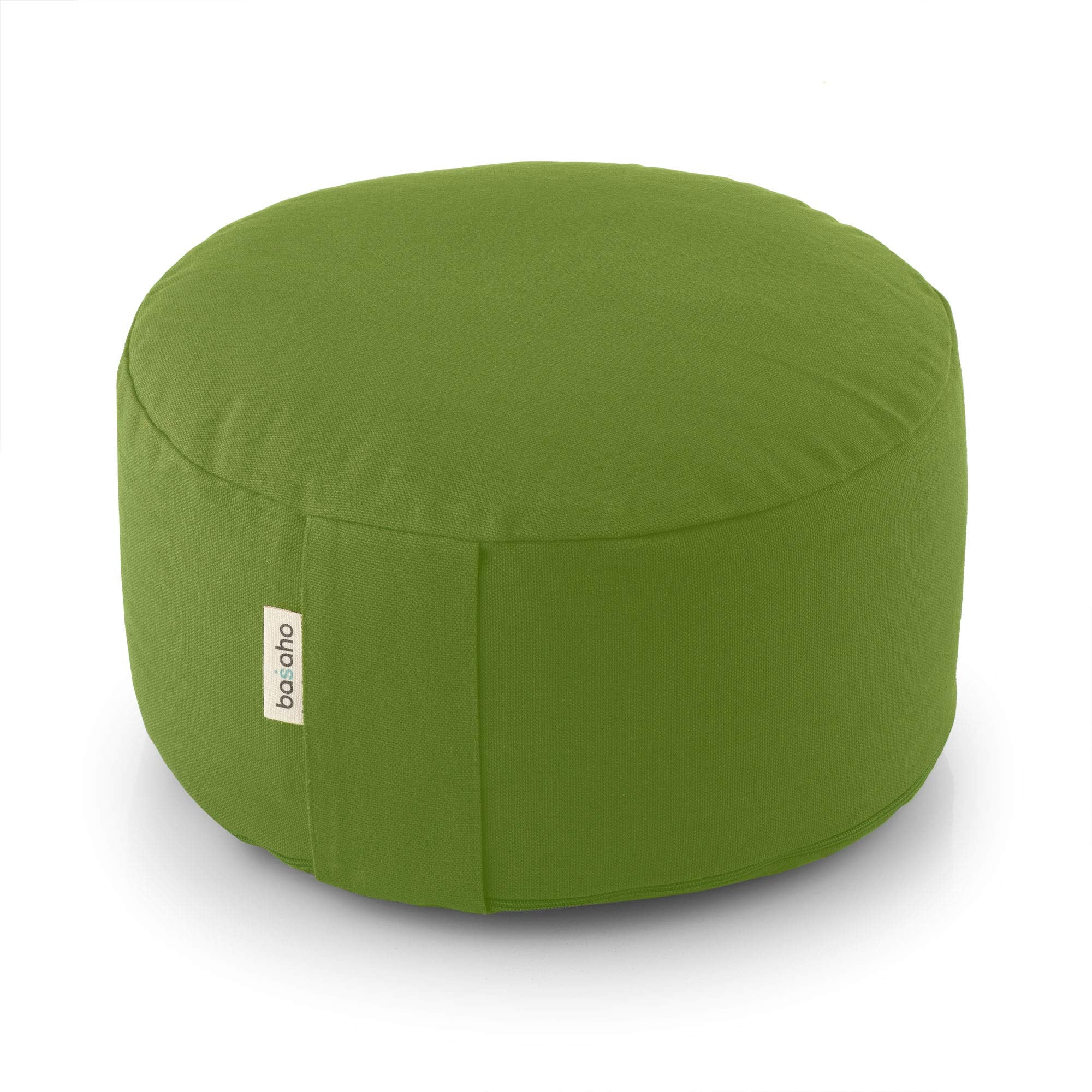 basaho WHEEL Zafu Meditation Cushion | Organic Cotton Buckwheat - Leaf