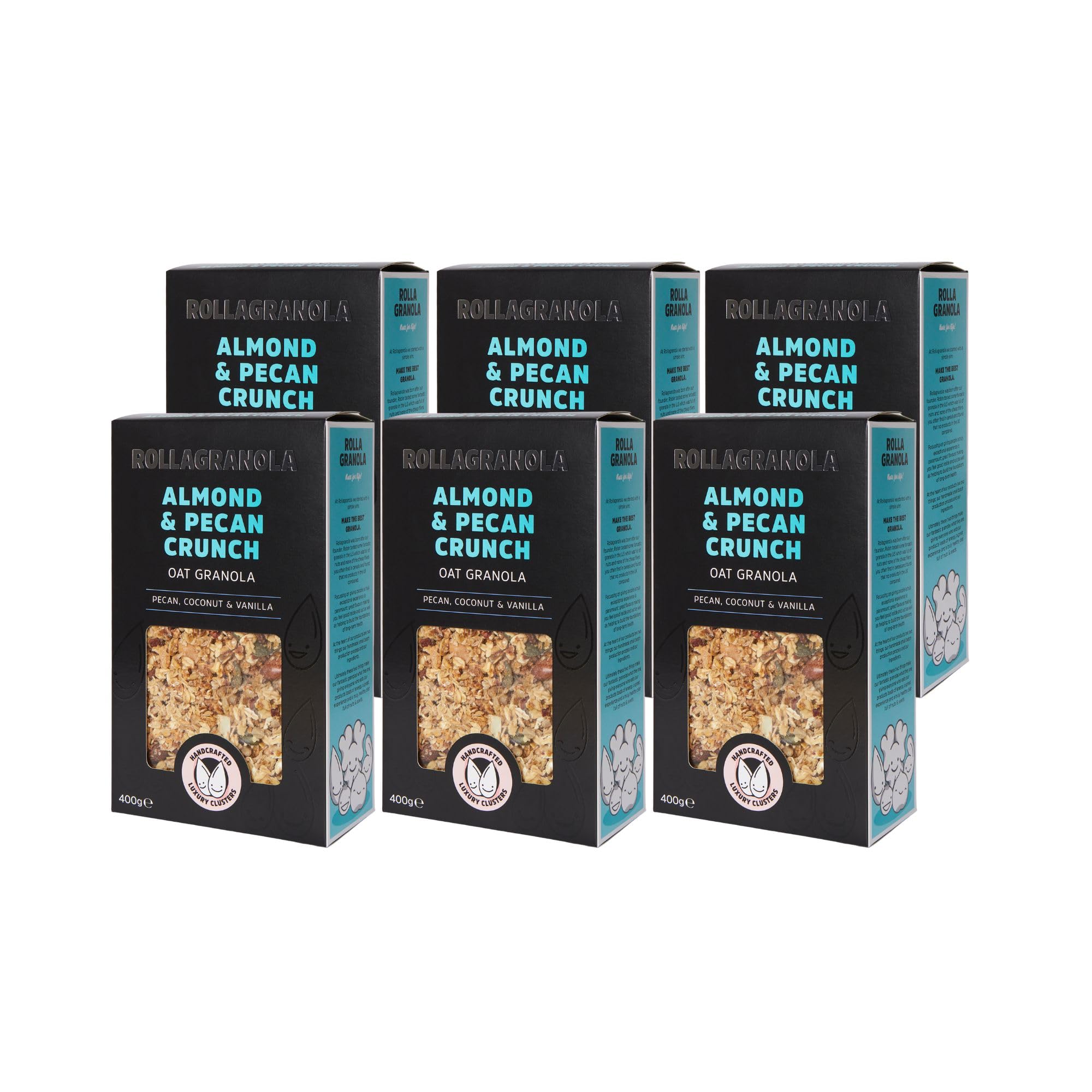 Rollagranola Almond & Pecan Crunch – Gluten Free Vegan Granola 6x400g