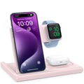 EXW 3-in-1 Wireless Charging Station for iPhone, iWatch & AirPods – Pink