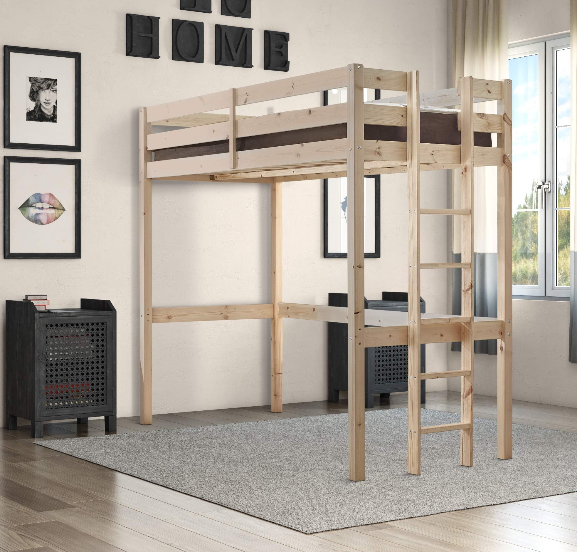 Strictly Beds & Bunks Icarus High Sleeper | 4ft Double Heavy Duty Pine