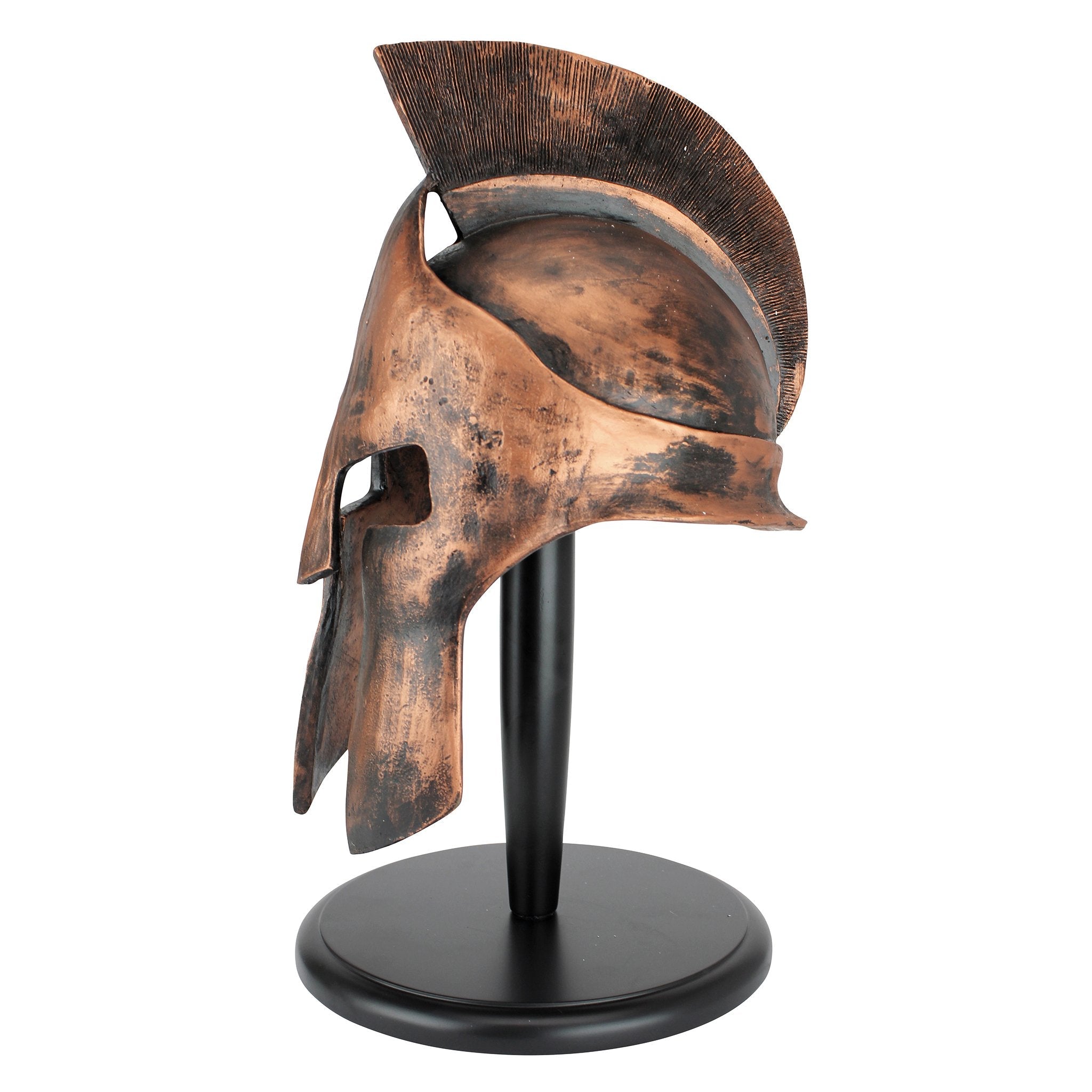 Design Toscano Spartan Warrior Helmet Statue - 16 Inch Silver Replica