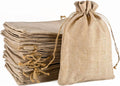 MAOOY 20pcs Hessian Drawstring Bags | 20x30cm Natural Linen Jute Gift Bags