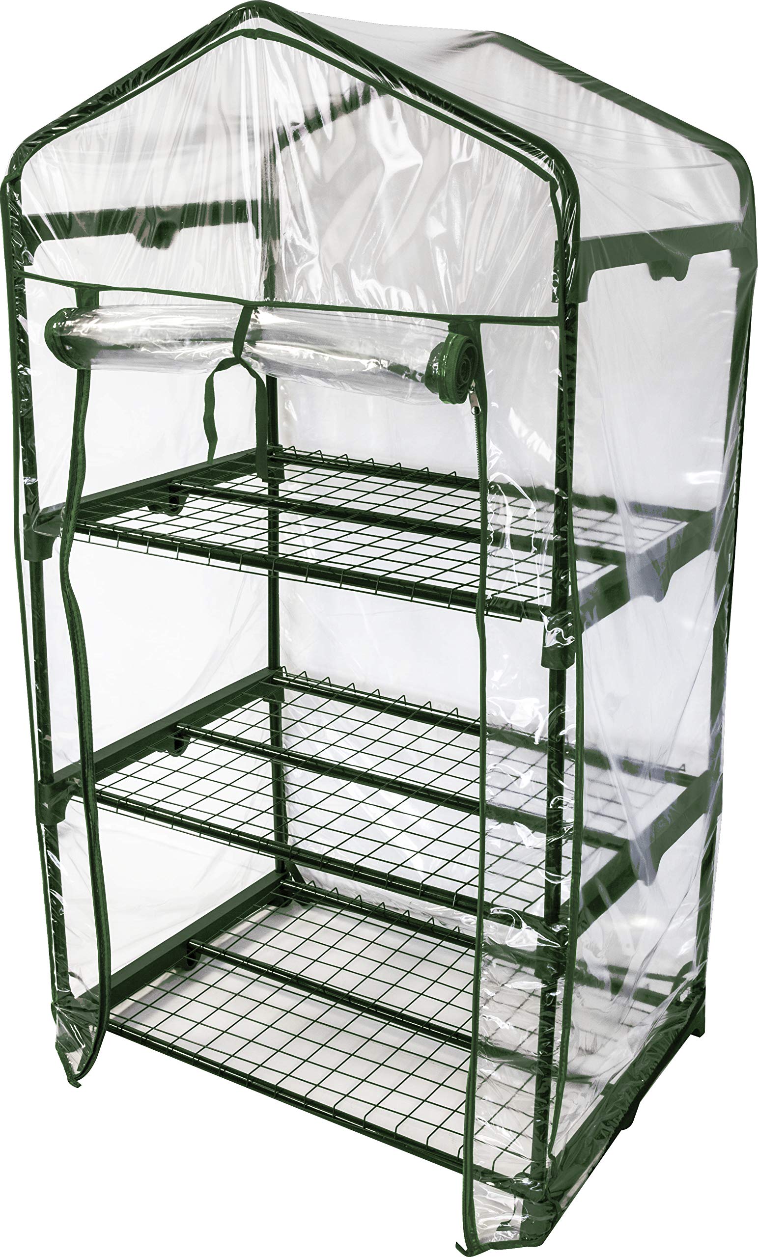 Windhager Balcony Cold Frame Foil Greenhouse - 3 Shelves, 68x49x128 cm