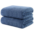 KinHwa Microfibre Hand Towels - Super Soft & Quick Dry, 2 Pack Blue