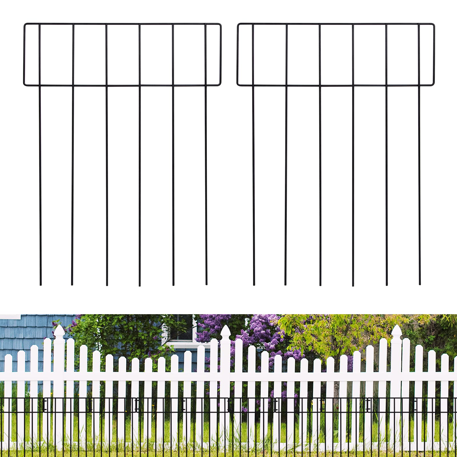 Jolof Store 10.8ft Pet Dog Fence – 10 Panel Metal Garden Border Barrier