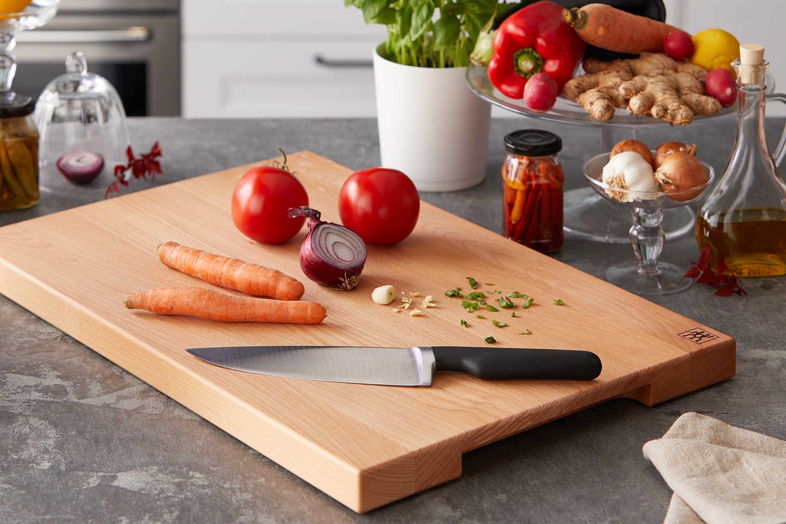 ZWILLING Solid Beechwood Chopping Board – Large 60x40cm Cutting Board