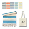 OIA Turquoise Hammam Towel – 100% Organic Turkish Cotton Beach & Sauna Fouta