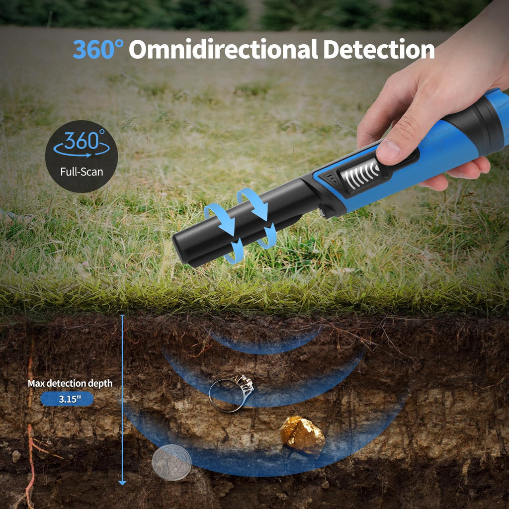 DR.ÖTEK Metal Detector Pinpointer | IP68 Waterproof with LCD Screen