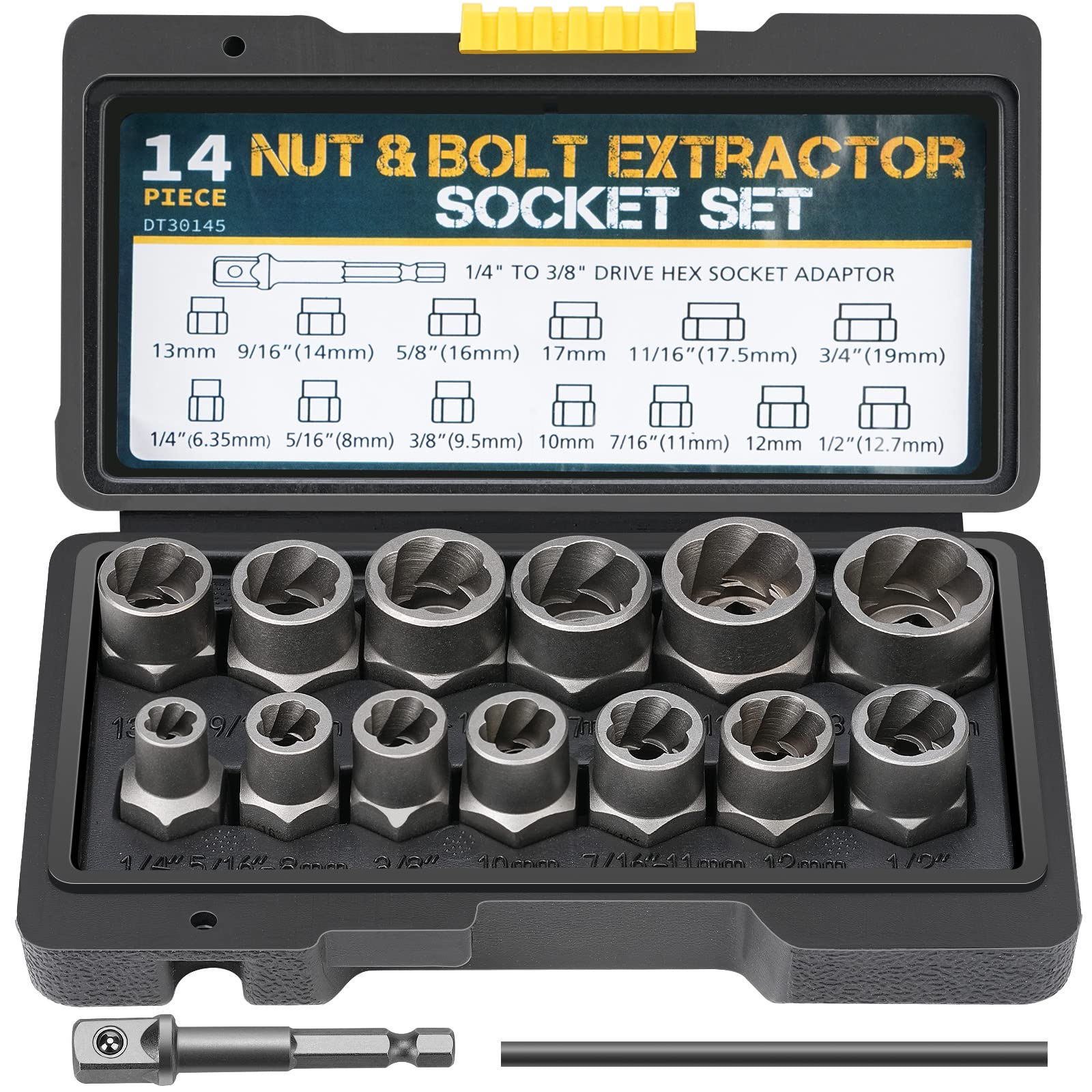 15-Piece Impact Bolt & Nut Remover Set | SAE/Metric Sockets