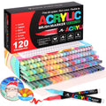 Laconile 120 Colors Acrylic Paint Brush Markers for Rock Painting & DIY