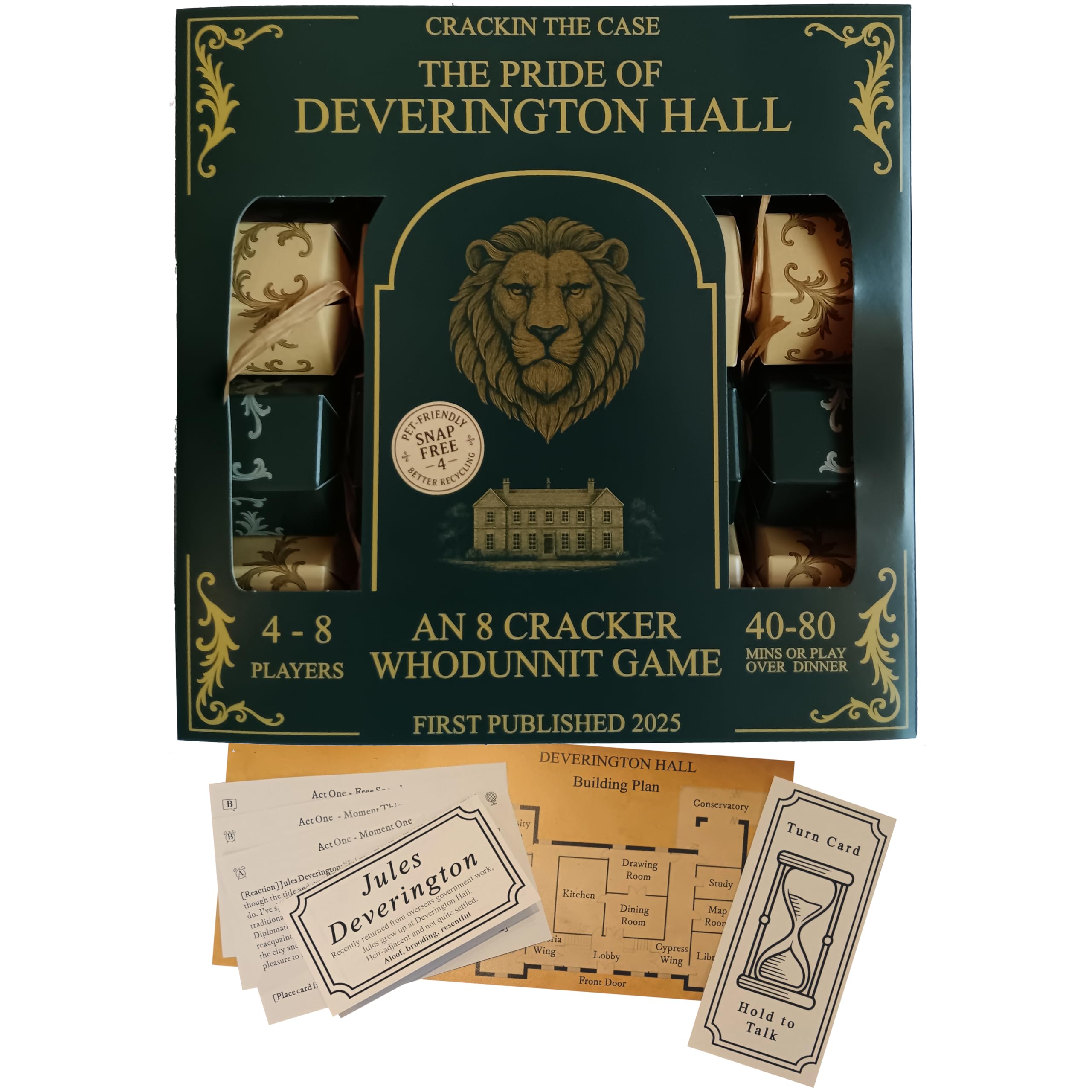 Crackin Games Co Mystery Dinner Party Game – The Pride of Deverington Hall