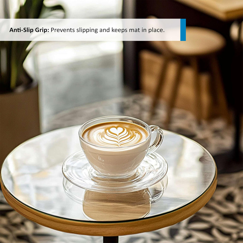 Round Clear PVC Table Protector, Heat Resistant & Waterproof, Clear Round 60cm - image 5