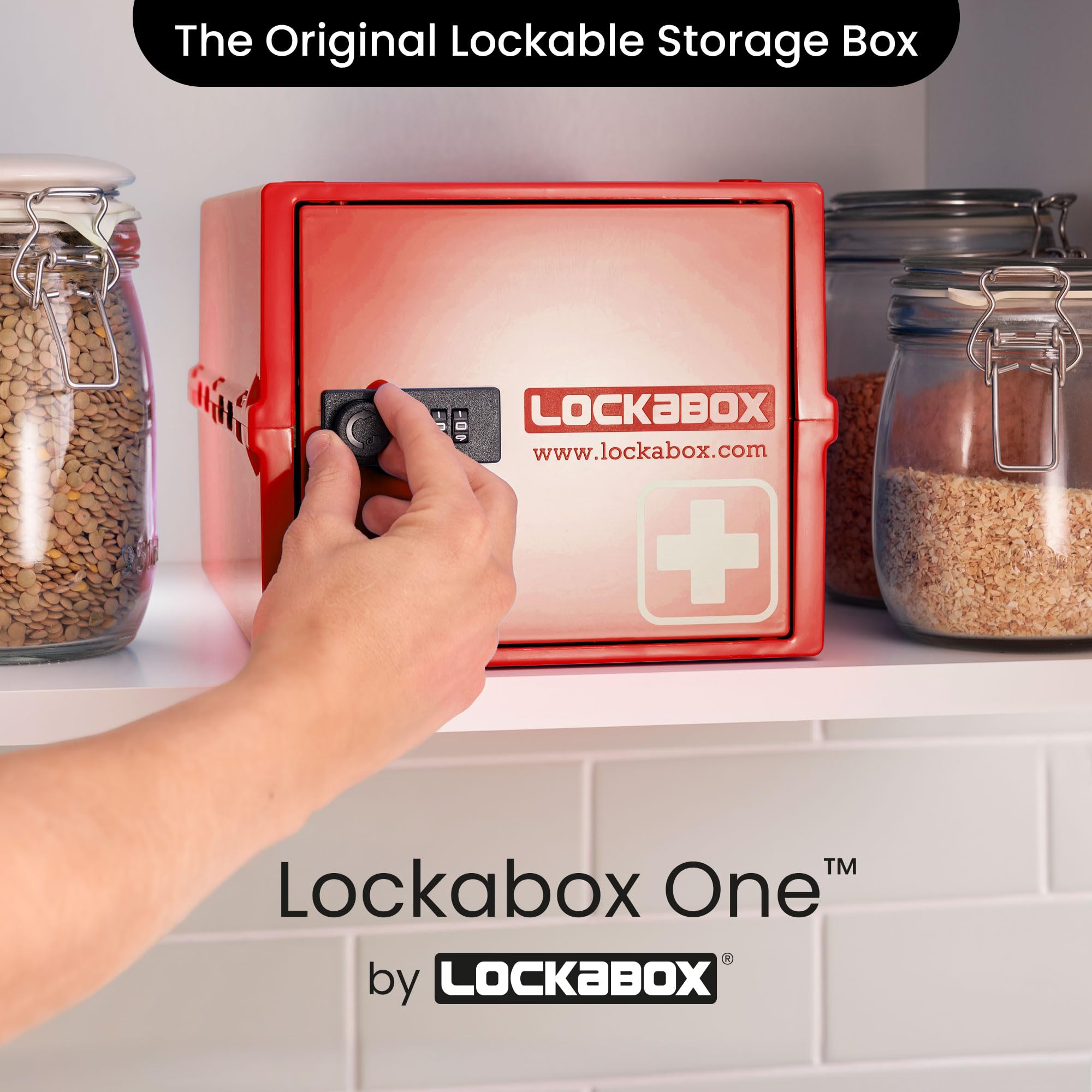 Lockabox One Medi Red | 10L Lockable Medicine Box with Combination Lock
