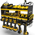 Power Tool Organiser - 6 Slot Heavy-Duty Rack, Yellow