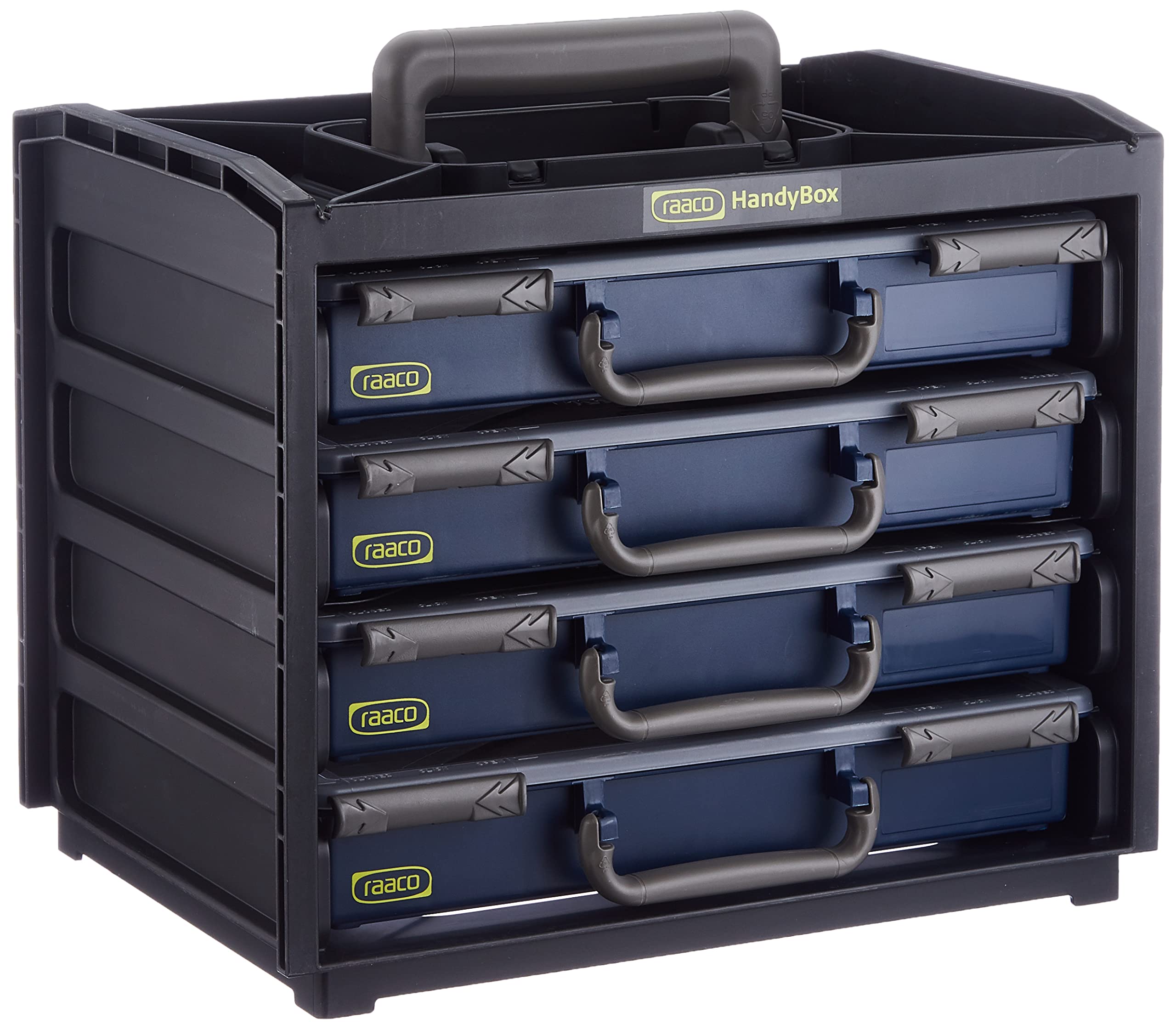 Raaco HandyBox 55 – Portable Storage Unit with 4 Assorter Cases