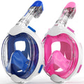 G2RISE Kids Full Face Snorkel Mask – 2 Pack Anti-Fog Panoramic Snorkel Set
