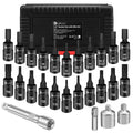 Lytool 25PCS Torx and HEX Bit Socket Set with 1/2" & 3/8" Drive Adaptors