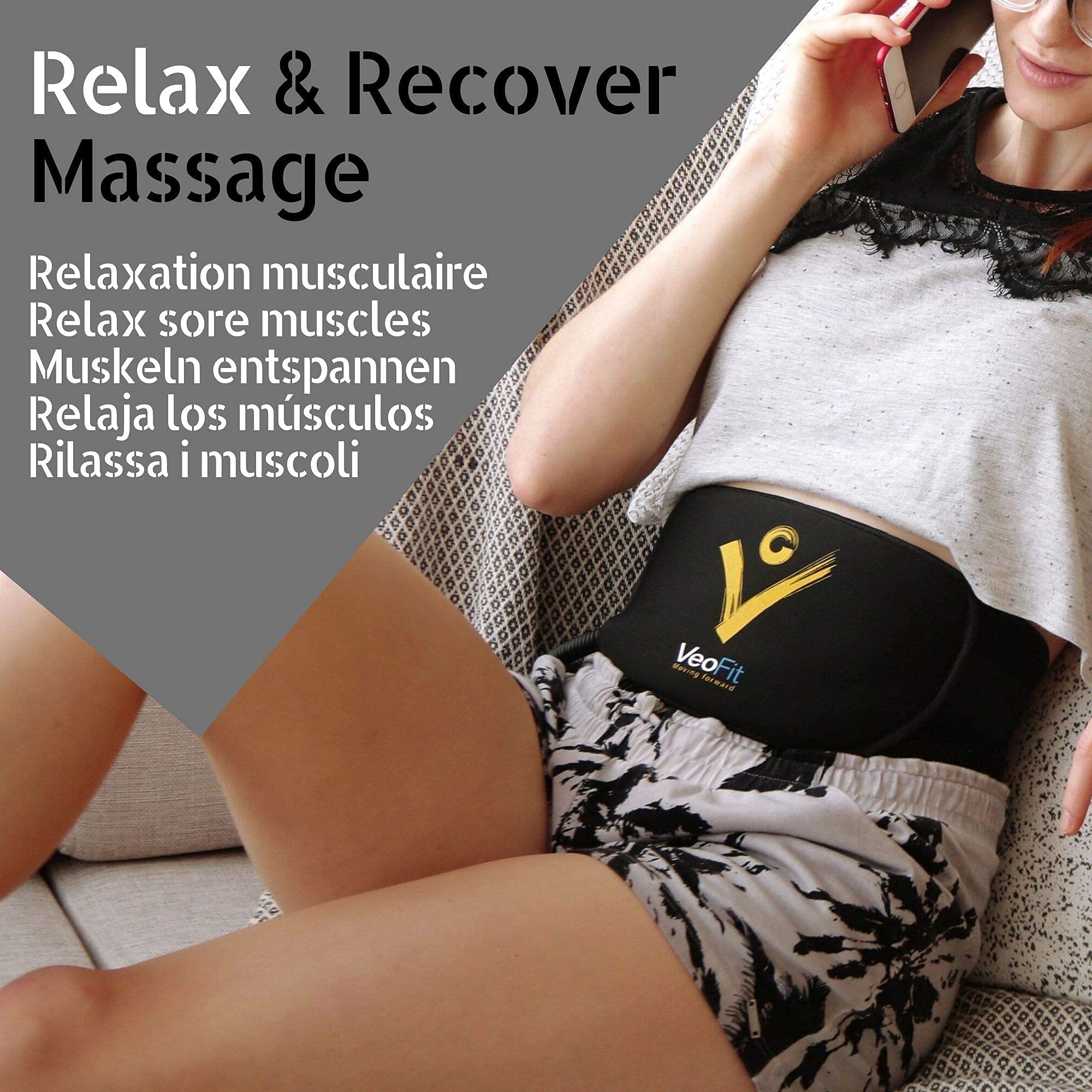 VEOFIT EMS Ab Toning Belt | Muscle Stimulator for Abs, Arms and Thighs