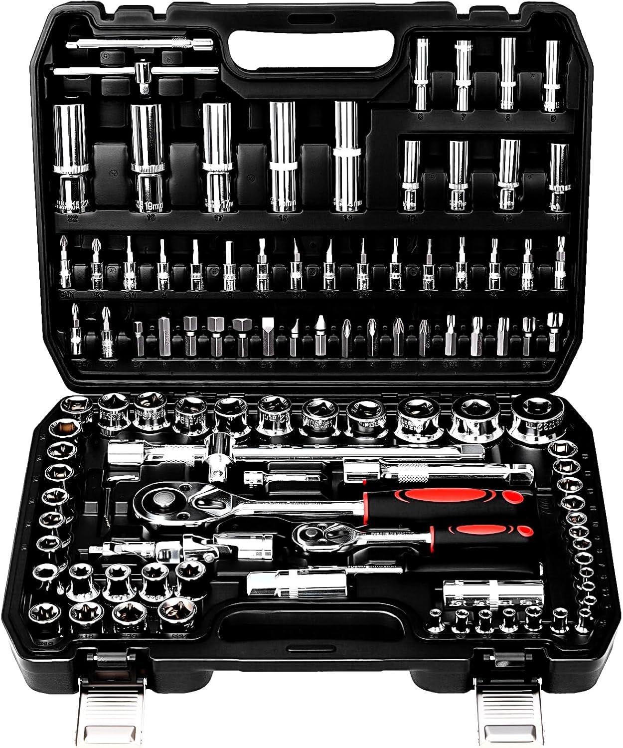 TLGREEN 108-Piece CR-V Socket Set | 1/4" & 1/2" Drive Mechanic Tool Kit