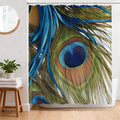 BREASOME Peacock Feather Shower Curtain | Waterproof Polyester 180x180cm