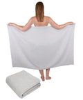 Betz Berlin 2-Piece XXL Bath Towel Set - 100x150cm Cotton Silver Grey