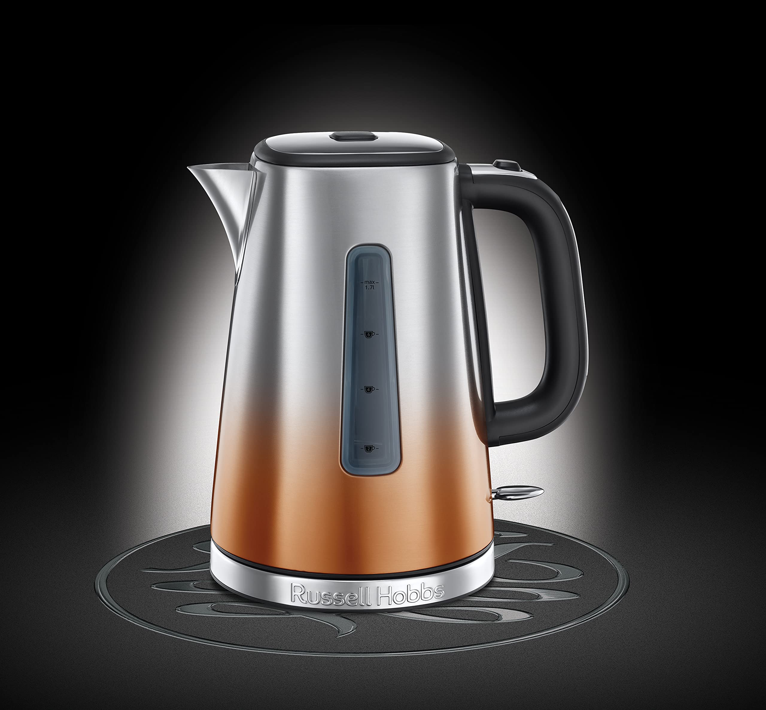 Russell Hobbs Eclipse 1.7L Electric Kettle – Quiet & Fast Boil Copper