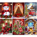 6 Pack Christmas Diamond Art Kits for Adults - 5D Gem Painting