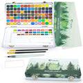 Mikkelhus Watercolor Paint Set | 120 Colors with Brushes and Paper