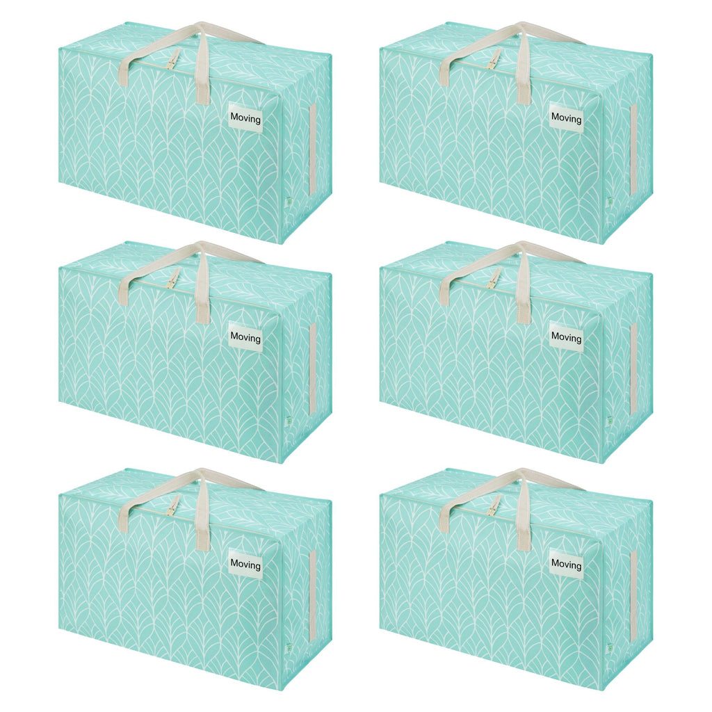 VENO 6 Pack Heavy-Duty Oversize Large Storage Bag with Zips for Moving, Clothes Storage, Laundry Bag, Packing, House Solutions, Water-Resistant