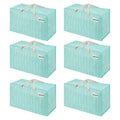 VENO 6 Pack Heavy-Duty Oversize Large Storage Bag with Zips for Moving, Clothes Storage, Laundry Bag, Packing, House Solutions, Water-Resistant