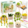 Karsspor Beginner Crochet Kit – 6 PCS Hanging Potted Plants DIY Set
