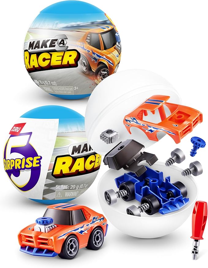 Snaps 5 Surprise Make-A-Racer – 2-Pack Collectible Mini Building Toy Cars