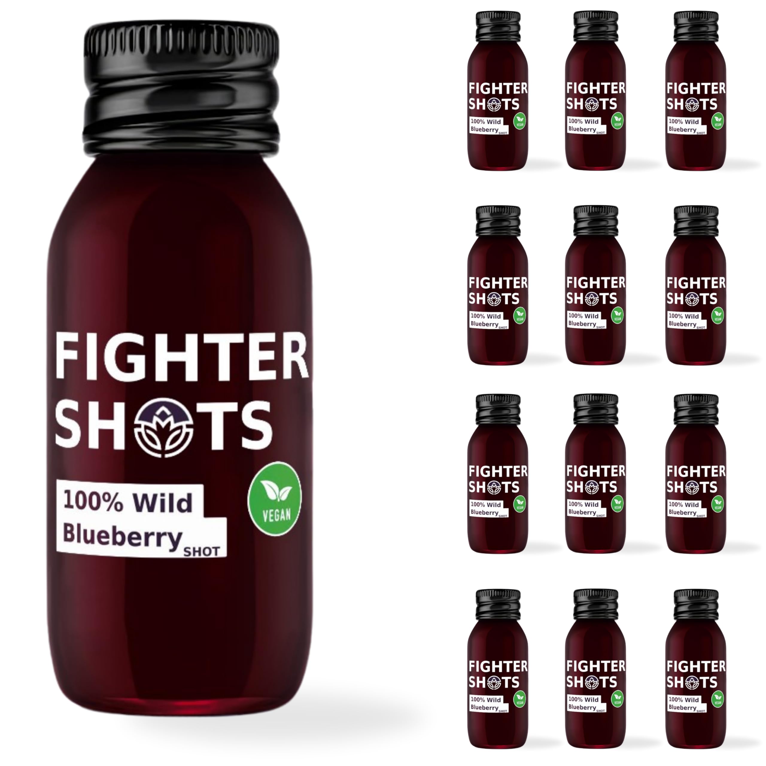Wild Blueberry Shots – Cold-Pressed & Sugar-Free (12x60ml)