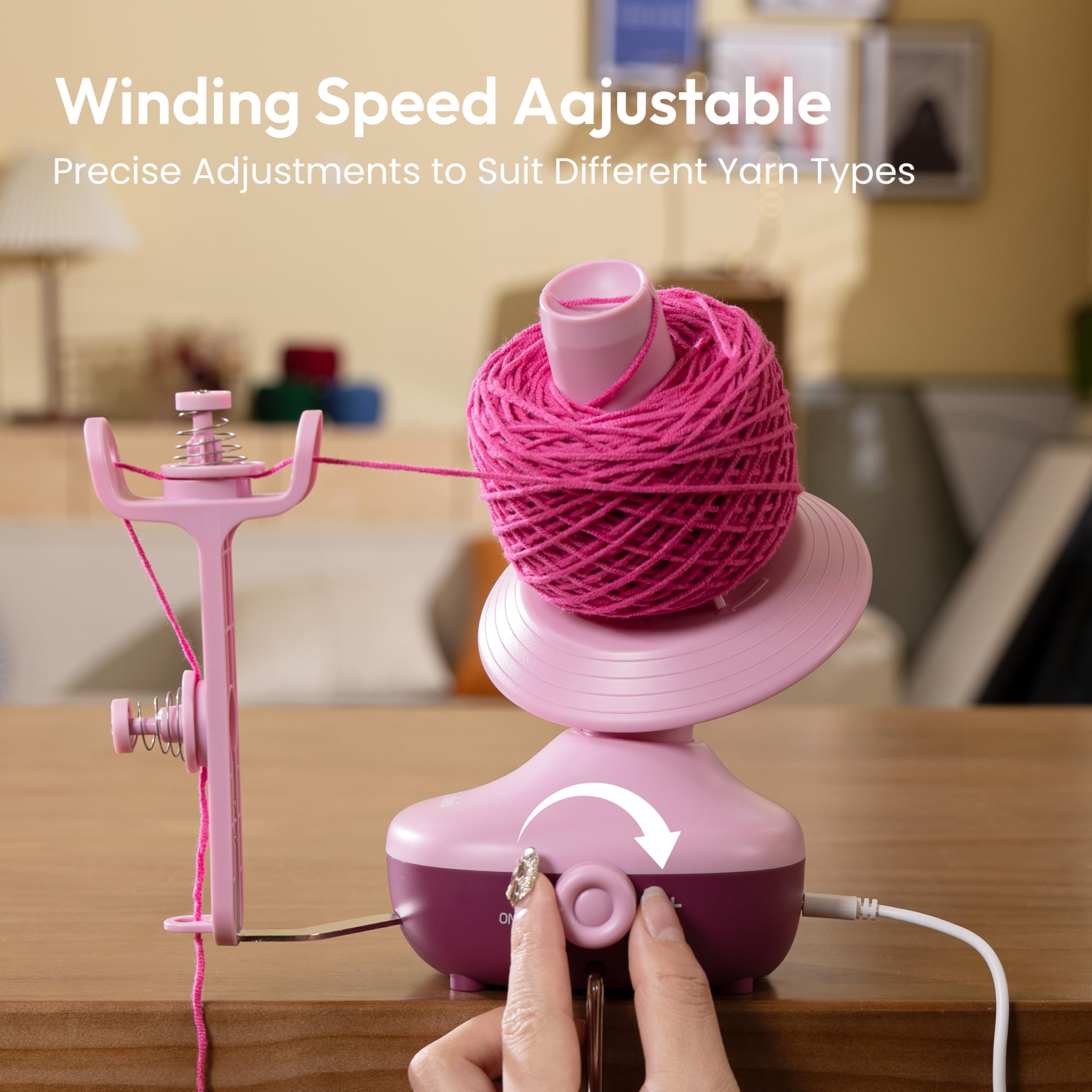 Etcokei Electric Yarn Winder – Automatic Wool Ball Winder with Stepless Speed